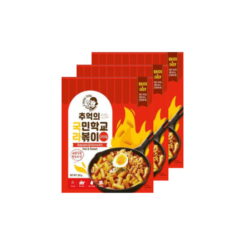 COOK TOK Original (Hot&Sweet) Rabokki Pack x 3